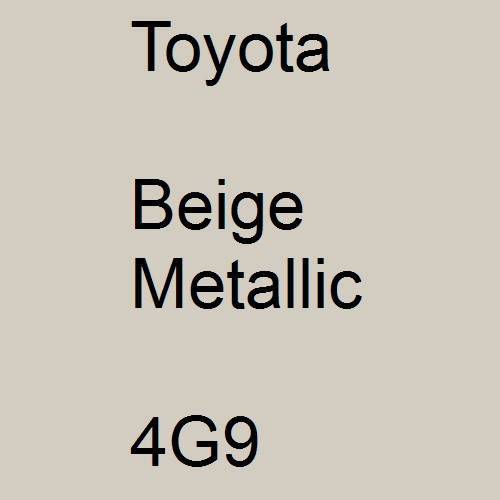 Toyota, Beige Metallic, 4G9.